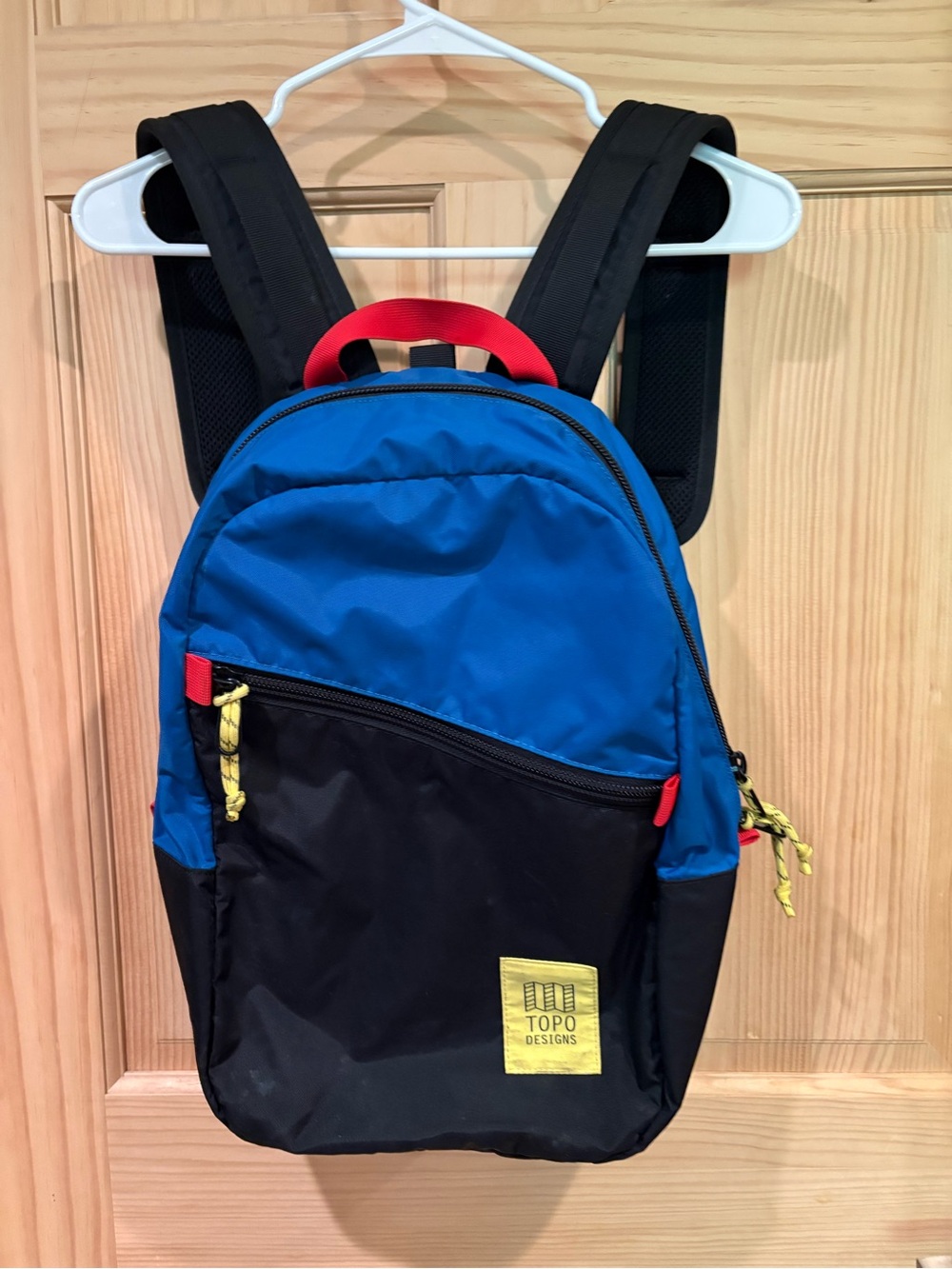 Topo Designs Blue, Black & Red Mini Backpack